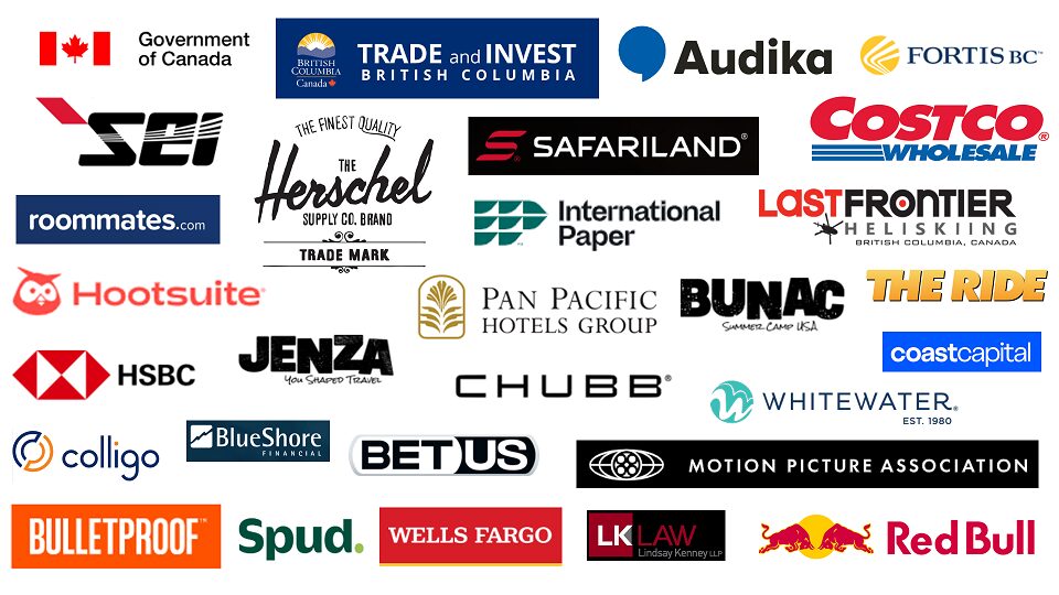 A selection of logos from global clients and projects I've worked on.